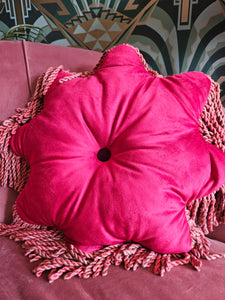 Rose Red Star Cushion